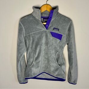Patagonia Women’s Gray Purple Los Gatos Fleece T Snap Pullover